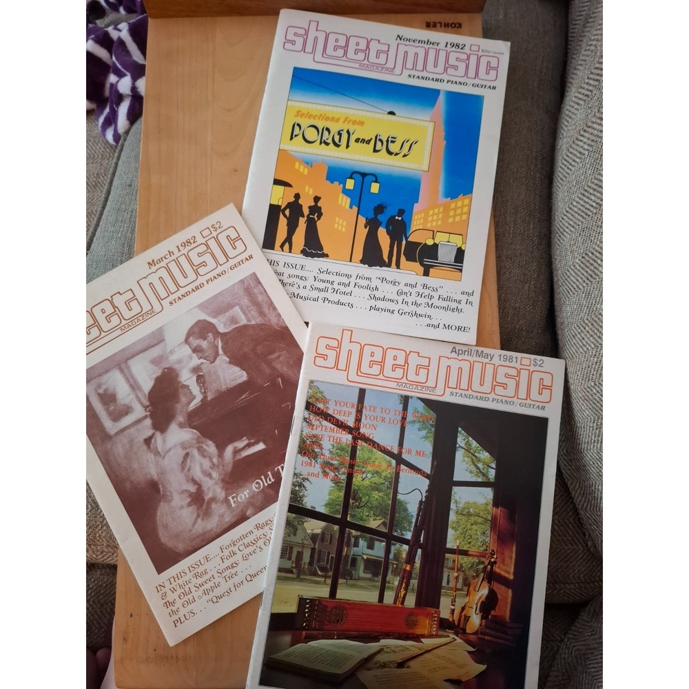VINTAGE‎ Sheet Music Magazine Lot of 3 (1981 and 1982)